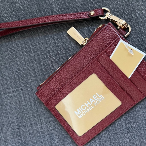 NWT MICHAEL KORS JET SET TRAVEL SMALL TOP ZIP COIN PURSE ID & CREDIT CARDHOLDER - Picture 3 of 7